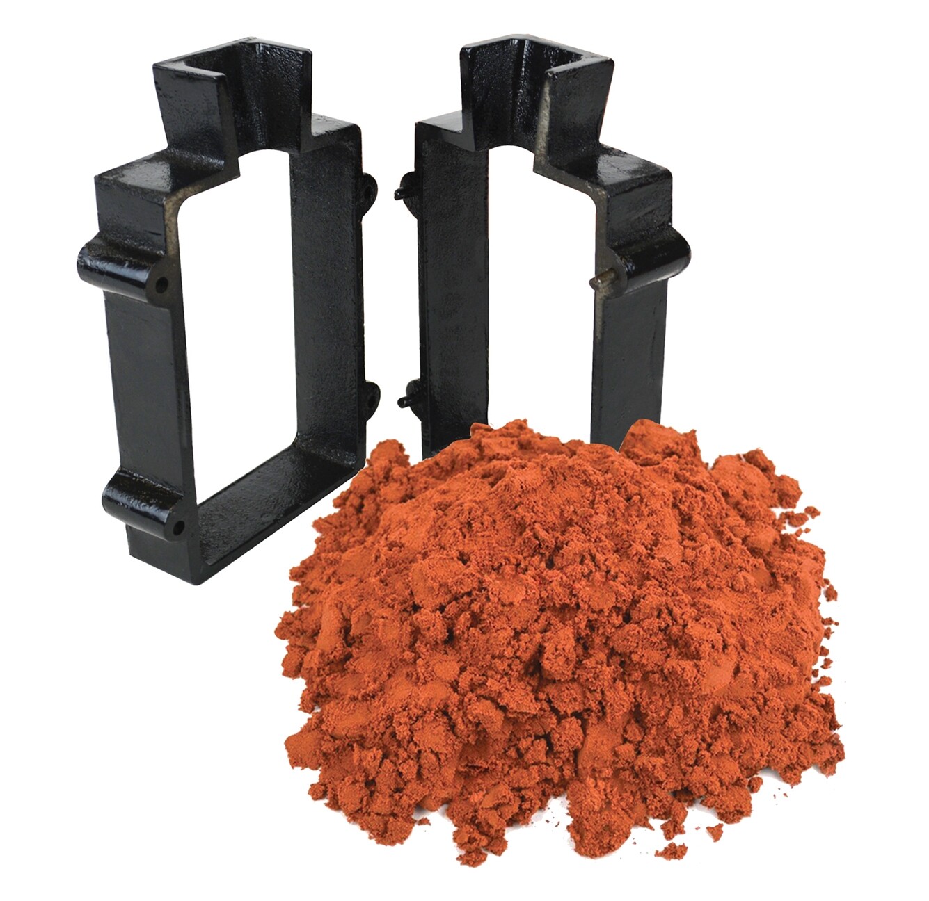 Sand Casting Set Kit 2.2 Lbs Delft Clay Sand & Cast Iron Mold Flask Frame Tool