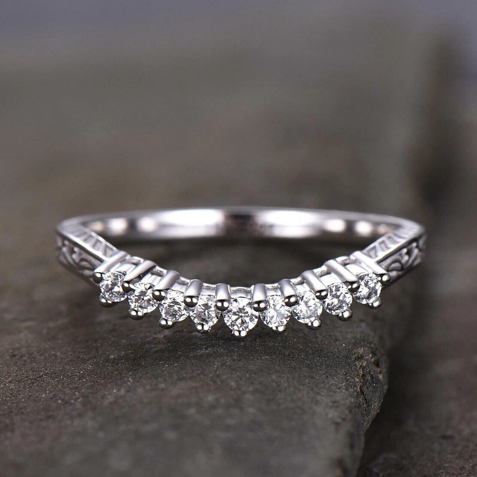 Lab Grown Diamond Solitaire Ring 925 Sterling Silver Engagement Jewelry