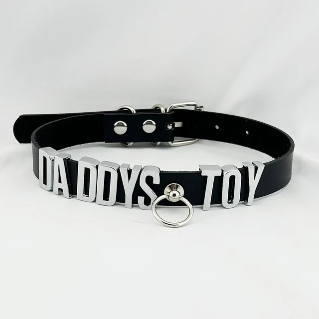 Collar BDSM Gift Pu Leather Custom Choker Necklace Punk DIY Chocker Party M7