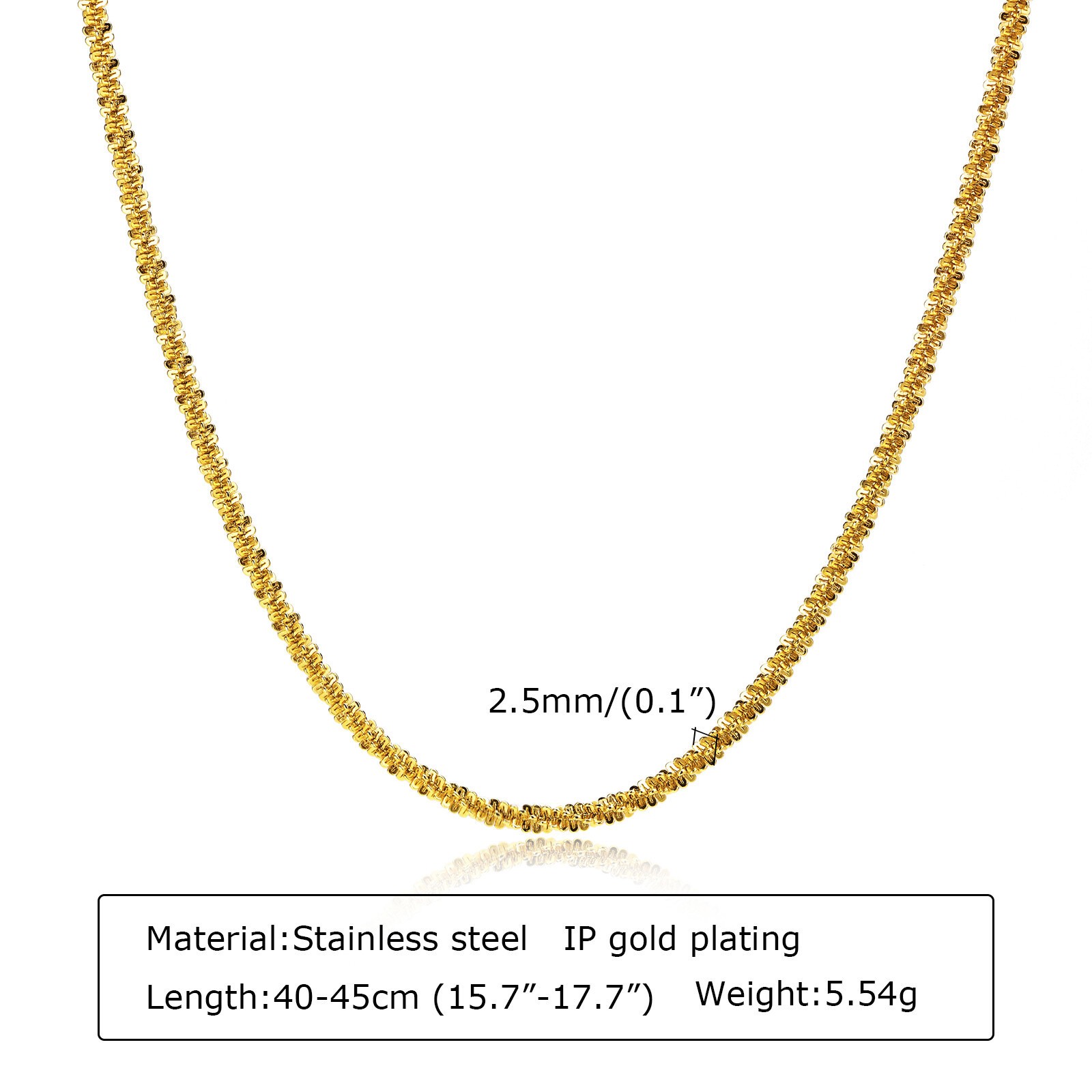 Sparkling Starry Necklace Titanium Steel 18K Gold Plated Chain Fashion Jewelry