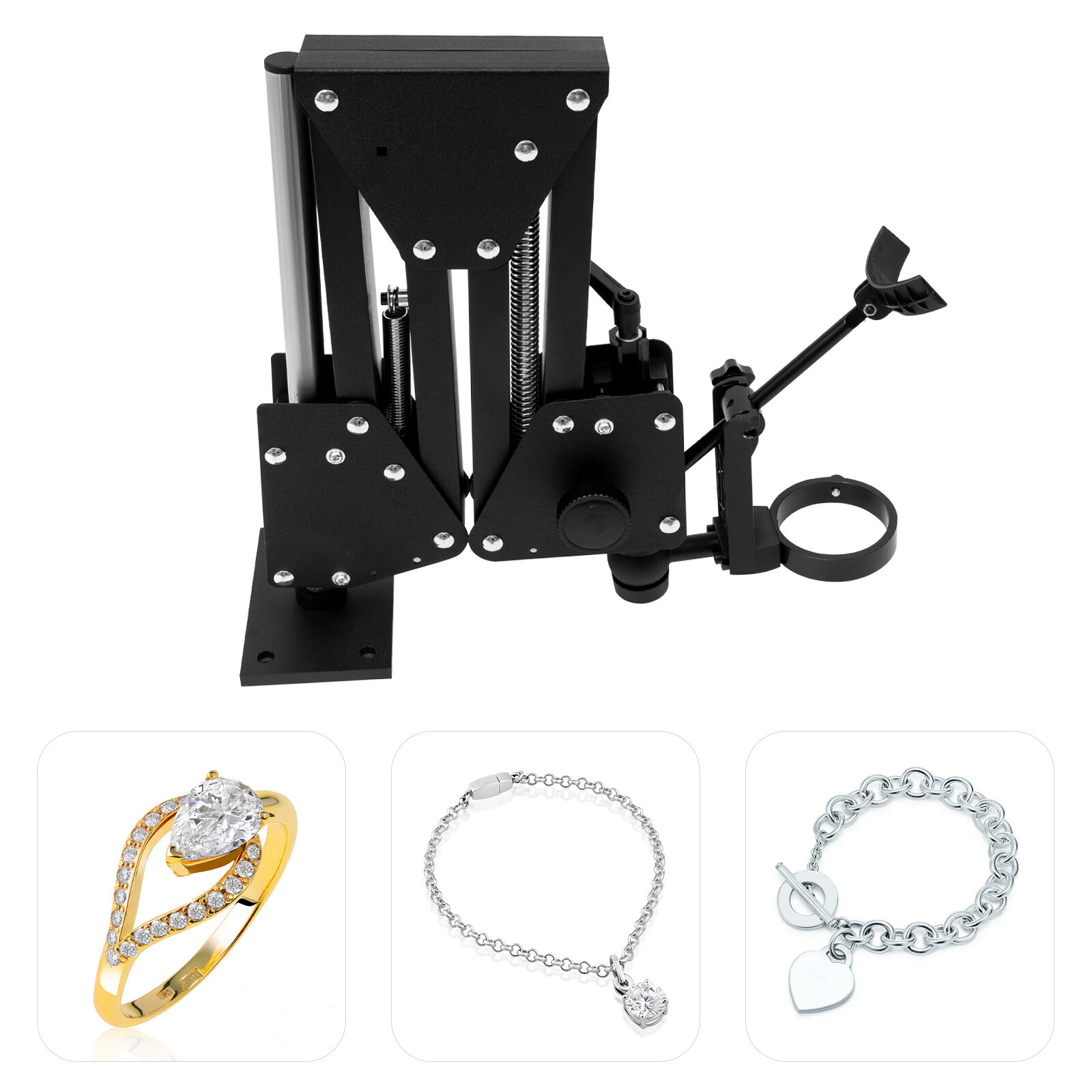 77mm Multi-directional Jewelry Microscope Stand Inlaid Stand Aluminum Alloy Good