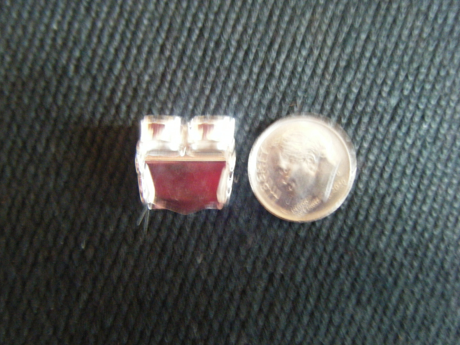 Bolo Slide, Petite 16x14mm Silver Plated Locking Slide Dirs 4mm Cord x2pc