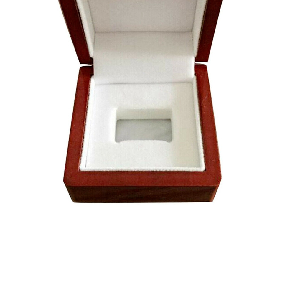 Single Hole Championship Ring Display Collection Case Wood Box Storage 4PACK US