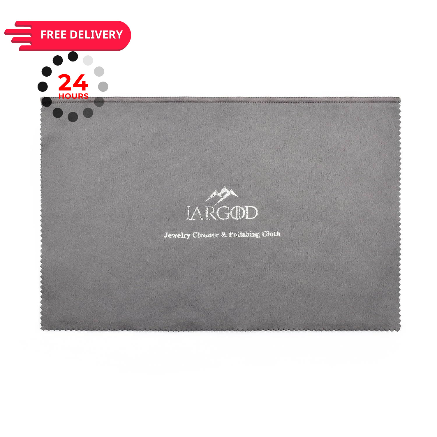 JARGOD Pro Size Silver Polishing Cloth Jewelry Cleaning 11″ Large, Gray