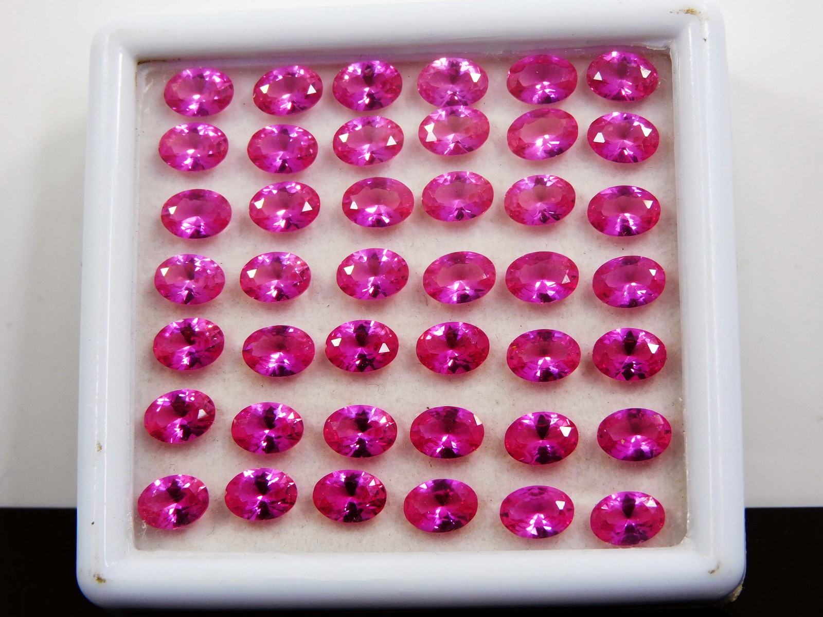 AAA 7×5 MM Natural Ceylon Pink Sapphire Loose Oval Gemstone Cut Lot 20 Pcs