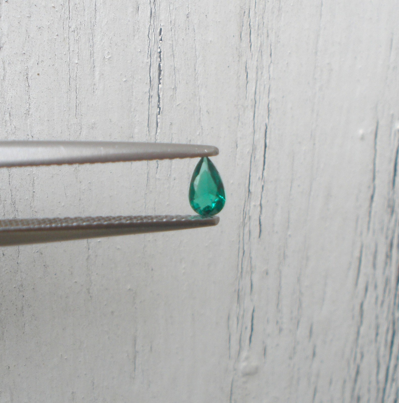 5 x 3.5mm Colombian emerald pear loose faceted natural gem