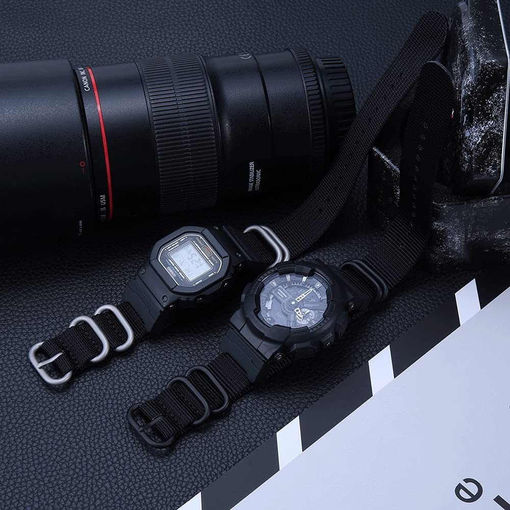 16mm Nylon Watch Strap with Adapters – Replacement Band for Casio Series Watches