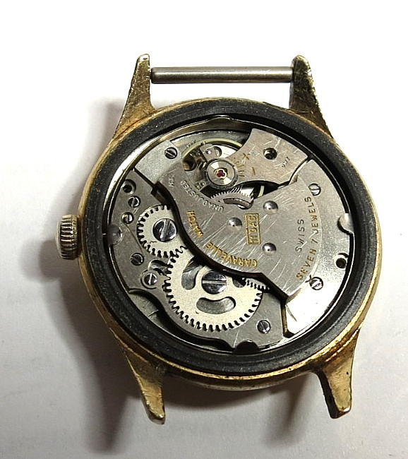VINTAGE 1960 MENS CARAVELLE 11OAC WRISTWATCH 7’J MANUAL WIND GOLD TONE RUNS