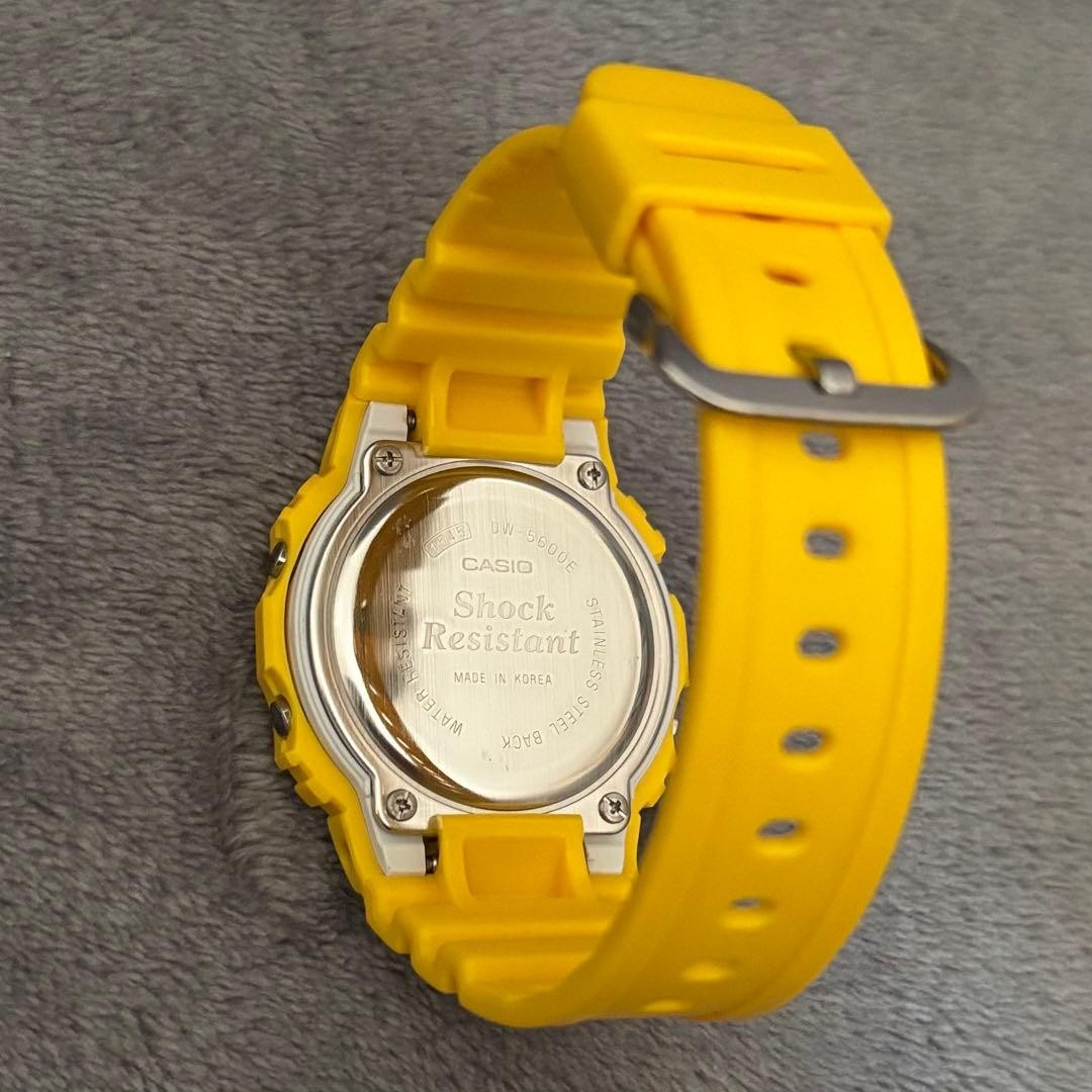 CASIO G-SHOCK DW-5600E Yellow LED Digital Watch Waterproof