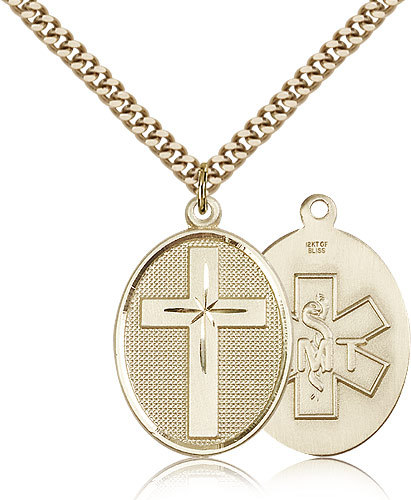 Gold Filled Cross Necklace For Men On 24 Chain – 30 Day Money Back Guarantee