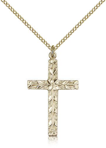 Gold Filled Cross Necklace For Women On 18 Chain – 30 Day Money Back Guarantee