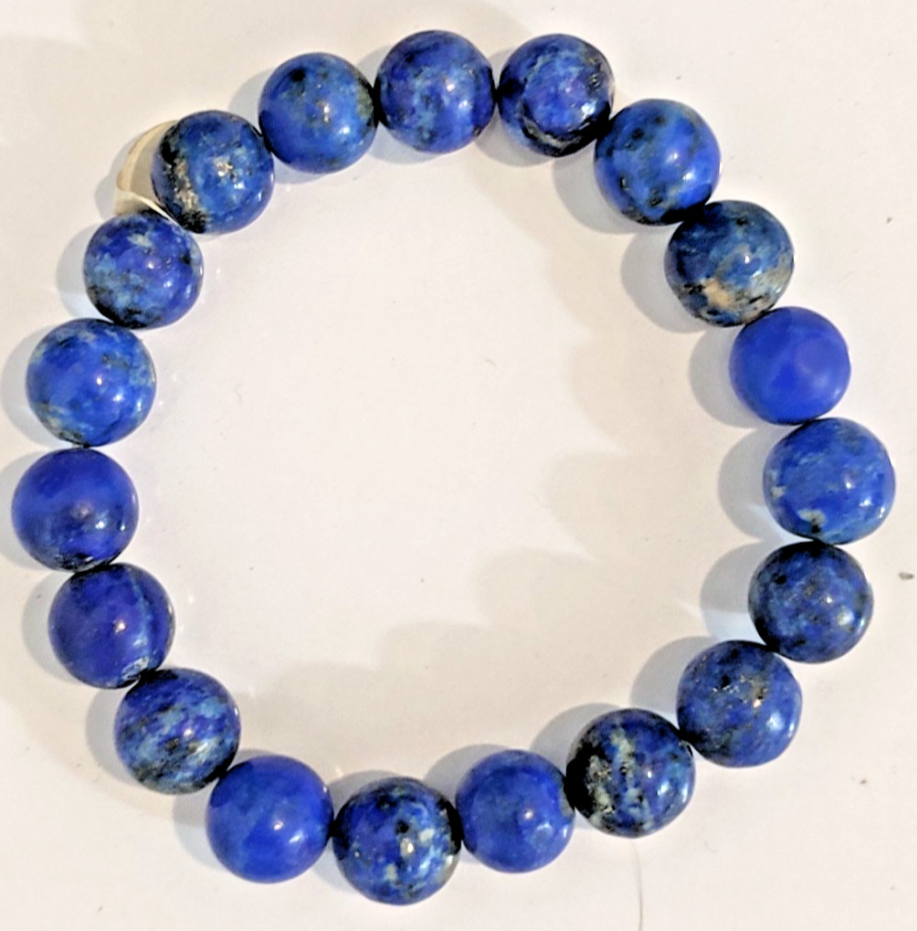 Top Quality Natural Beautiful Lapis Lazuli Gemstone Durable Elastic Bracelet