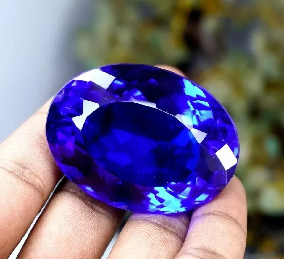 AAA 64.05 Ct Natural Certified Brazilian Blue Oval Cut Topaz Best Loose Gemstone