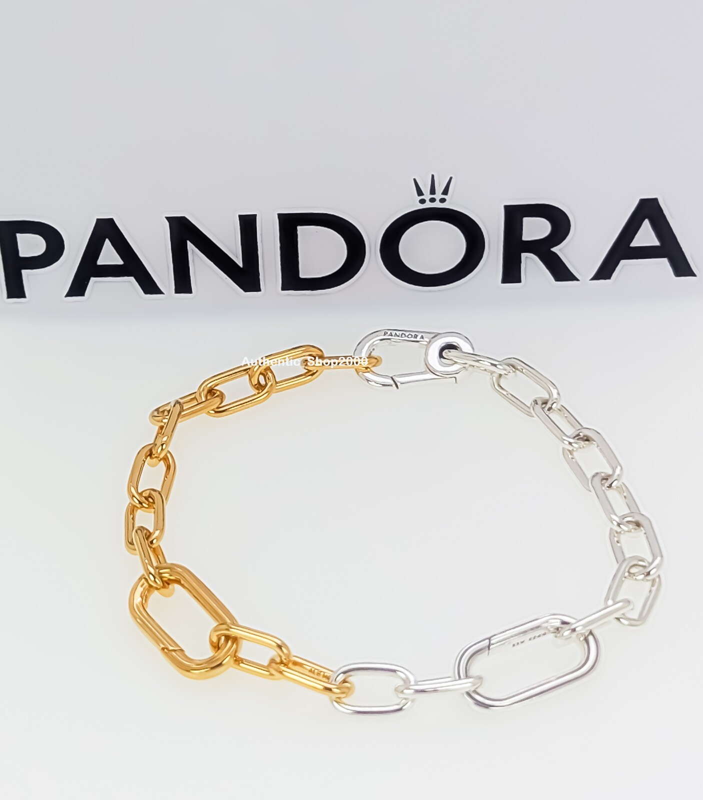 New 100% Authentic Gold + Silver PANDORA ME Link Chain Bracelet 563689C00