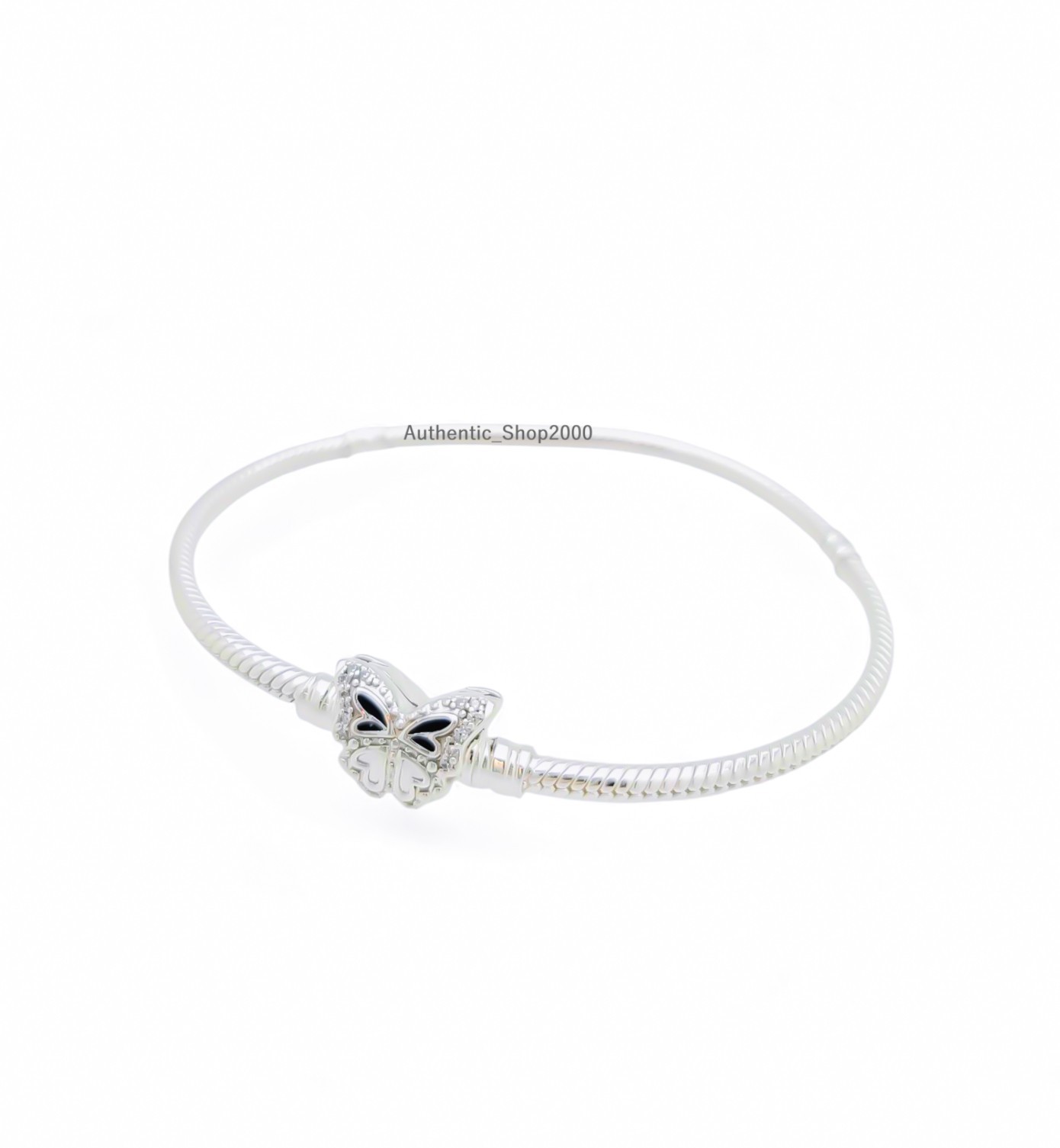NEW 100% Authentic PANDORA 925 Butterfly Clasp Snake Chain Bracelet 590782C01