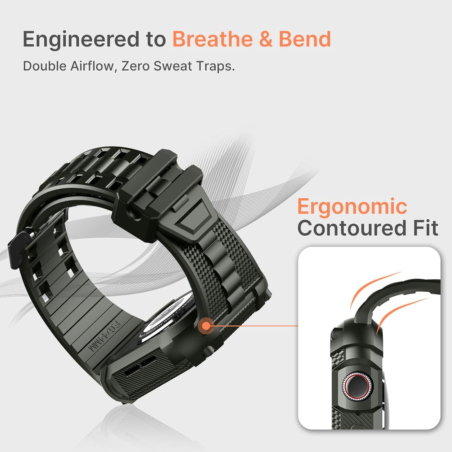 Band with Case for Apple Watch 41/40Mm | TPU Strap Fits Iwatch Series9/8/7/6/5/4