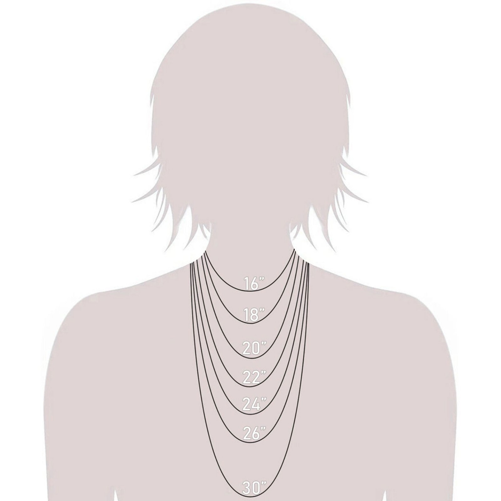 Solid 14K White Gold Cuban Link Chain, 16″-30″ Inch, 2.6mm-5.7mm Wide