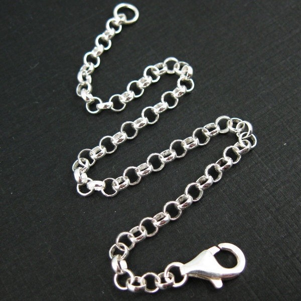 Solid Sterling Silver 3.5mm Rolo Chain- Necklace, Bracelet , Anklet – All Sizes