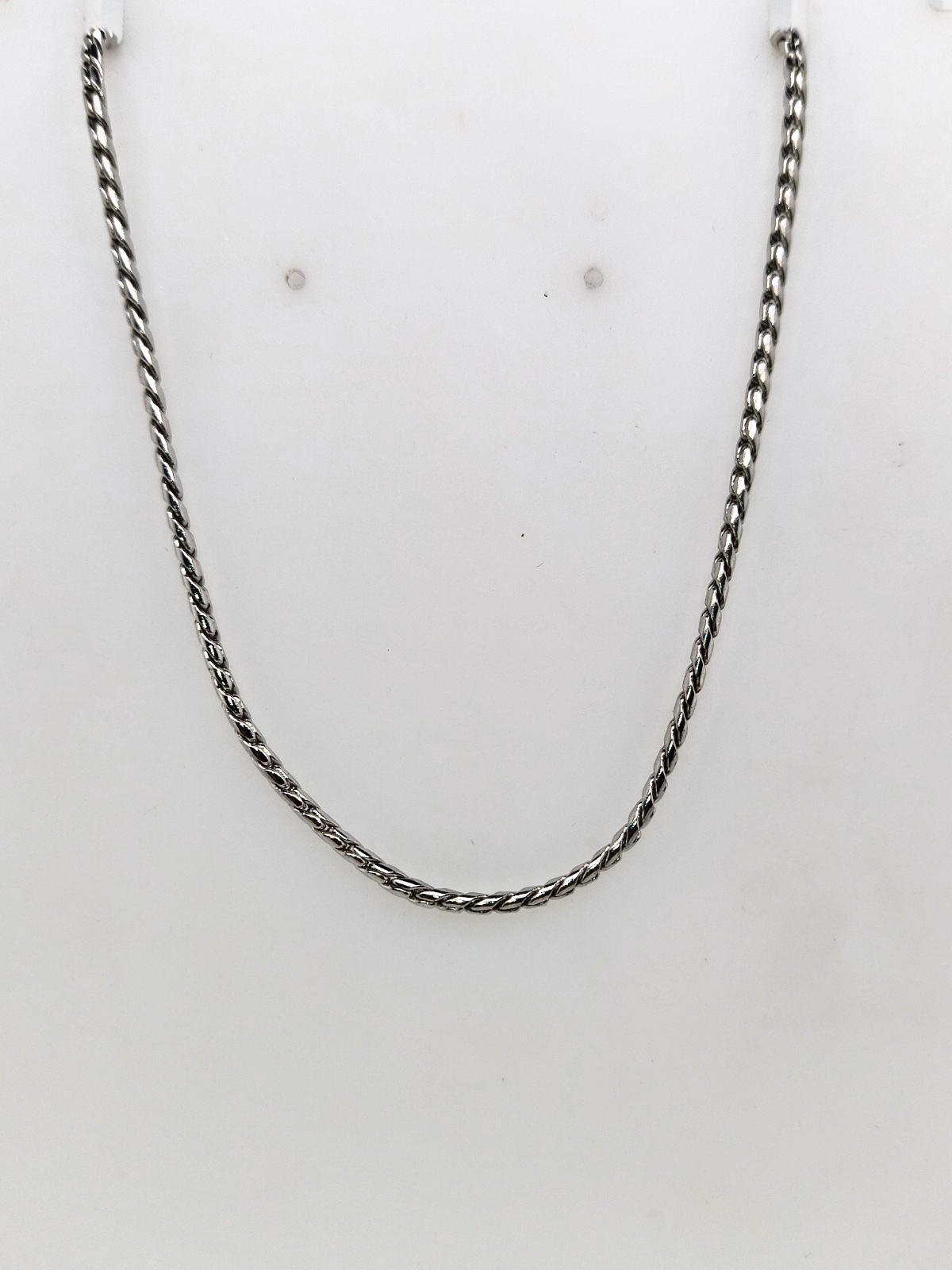Sterling Silver Tight Wheat Link Necklace for Women and Men