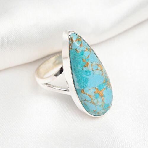 Natural Turquoise Ring 925 Sterling Silver Ring Gemstone Ring Women’s Ring
