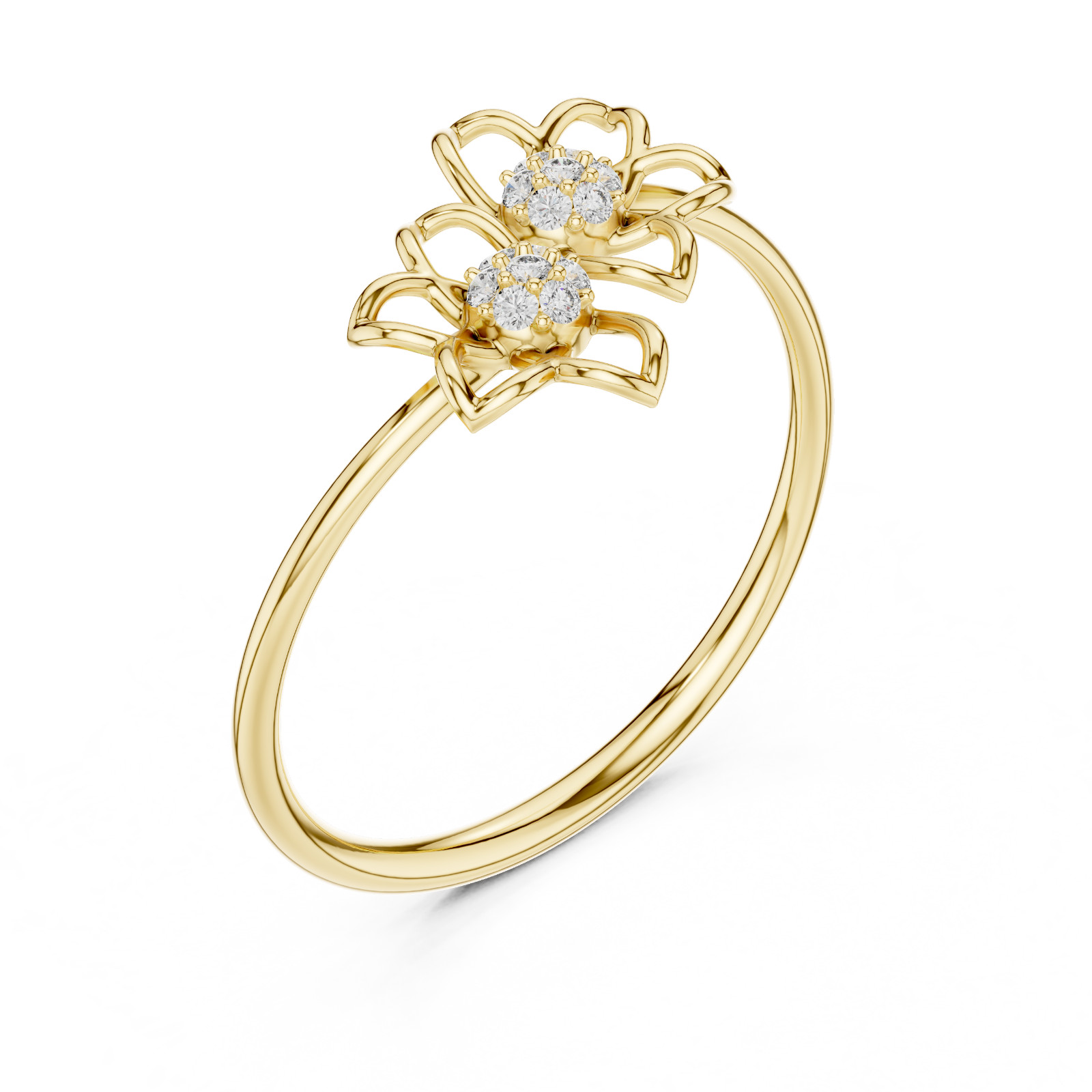 Certified VVS1 Round Natural Diamond Split Shank Anniversary Ring 14k Gold Over