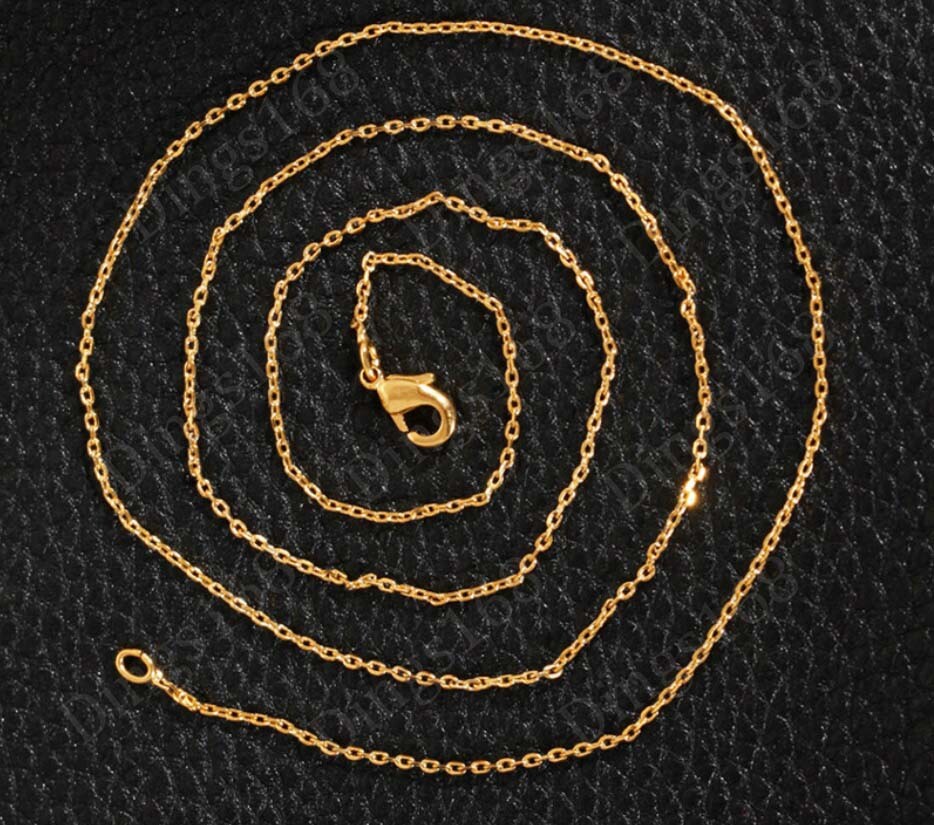 Designer Inspired 18K Yellow Gold Filled 16″- 24″ 2MM Cable Chain Necklace K146G
