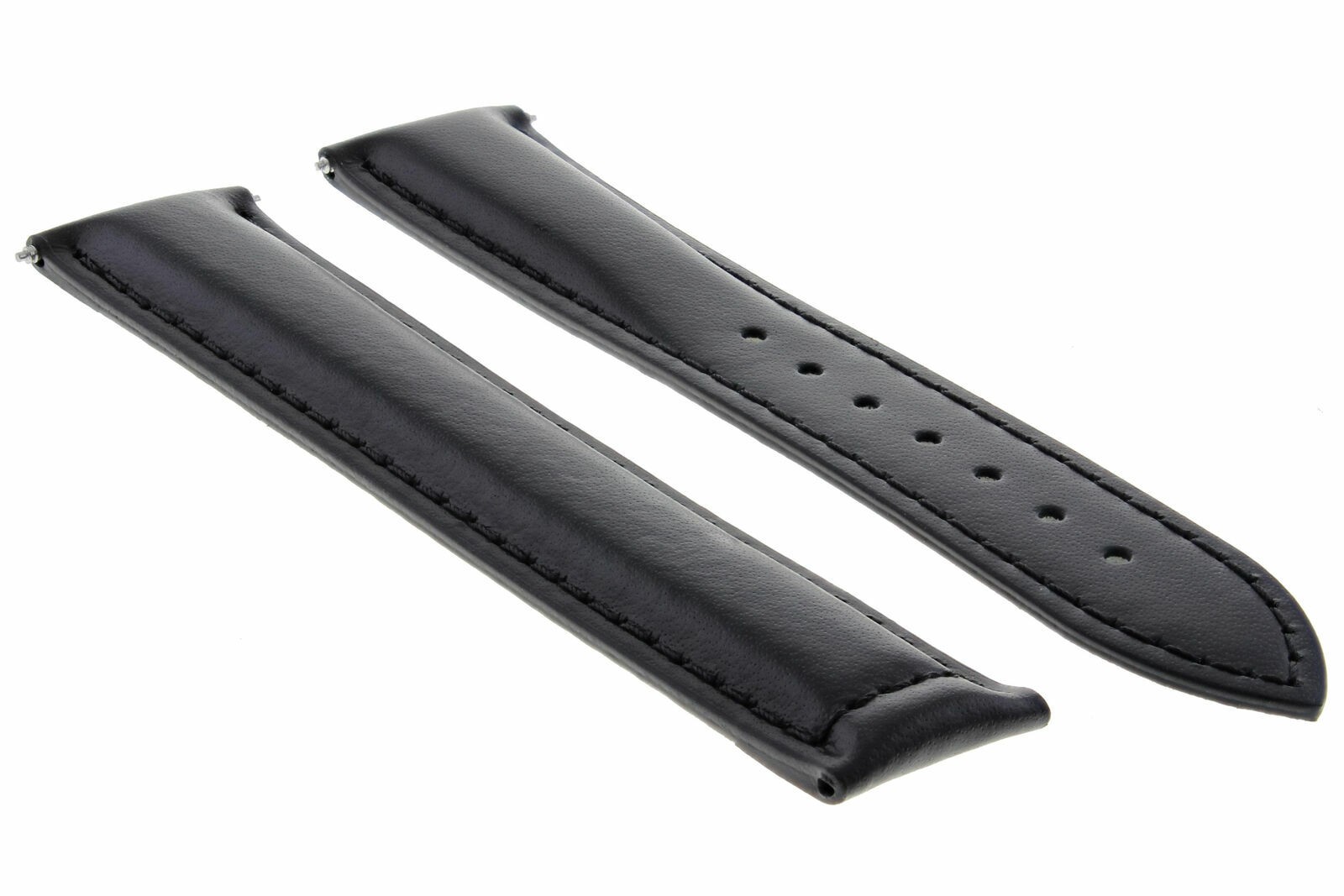 18-19-20-22-24MM SMOOTH LEATHER STRAP BAND FOR OMEGA SEAMASTER SPEEDMASTER CLASP