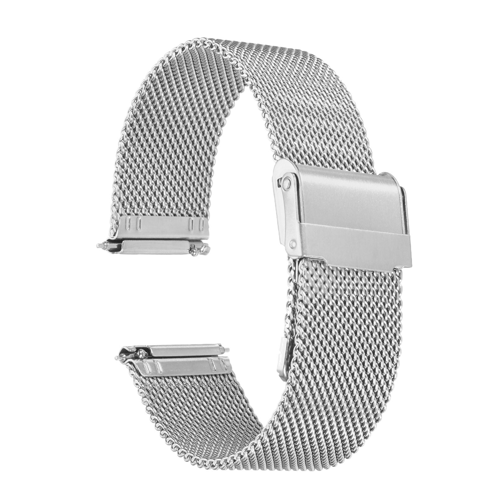316L Stainless Steel Mesh Watch Band 20mm Quick Release Adjust Strap Silver New