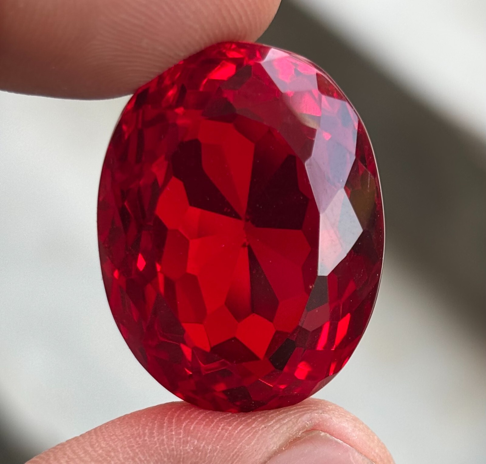 205 CT BIG SIZE Natural Certified Blood Red Ruby Oval Cut Loose Gemstone