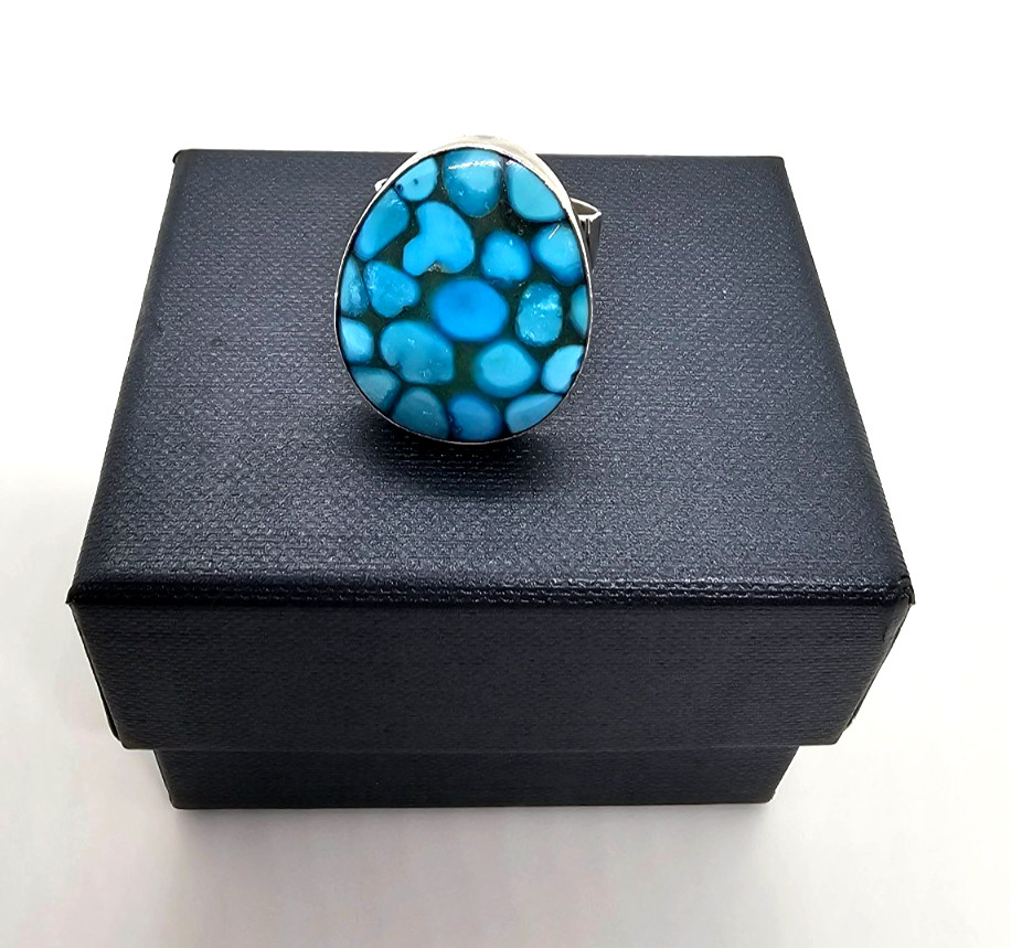 Jay King Mine Finds Turquoise Band Ring Size 9 Excellent Quality Signed DTR
