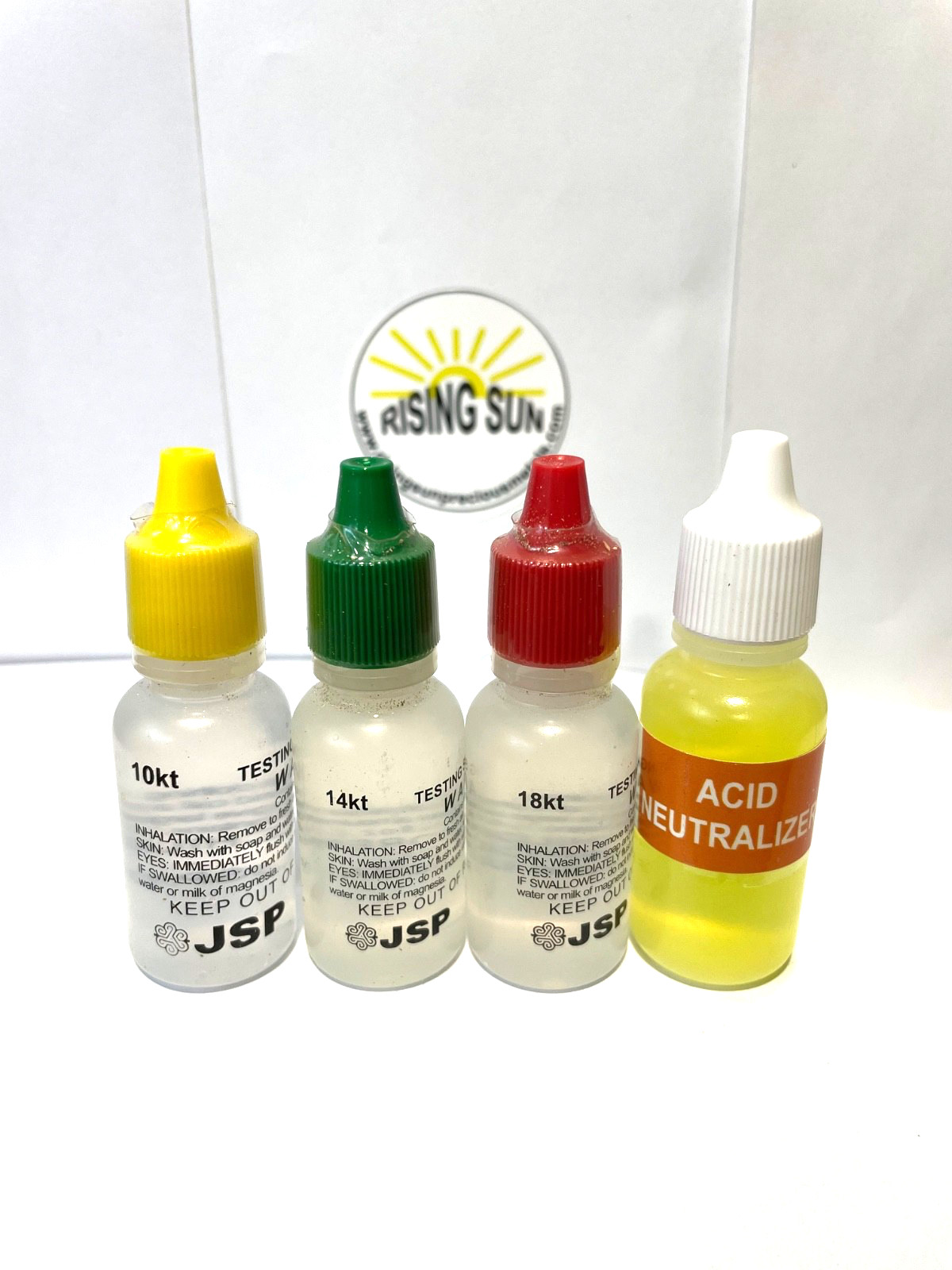 JSP Gold Testing Acid 10K 14K 18K+ Silver Test Kit Scratch stone & Neutralizer