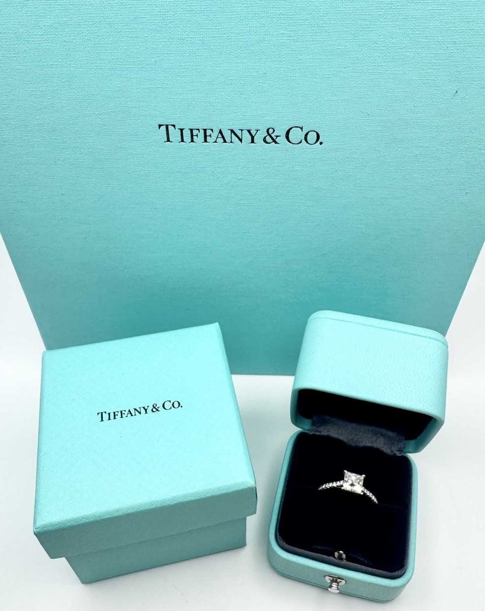 Tiffany & Co Novo Platinum 1.35 Ct Internally Flawless Princess Diamond Ring