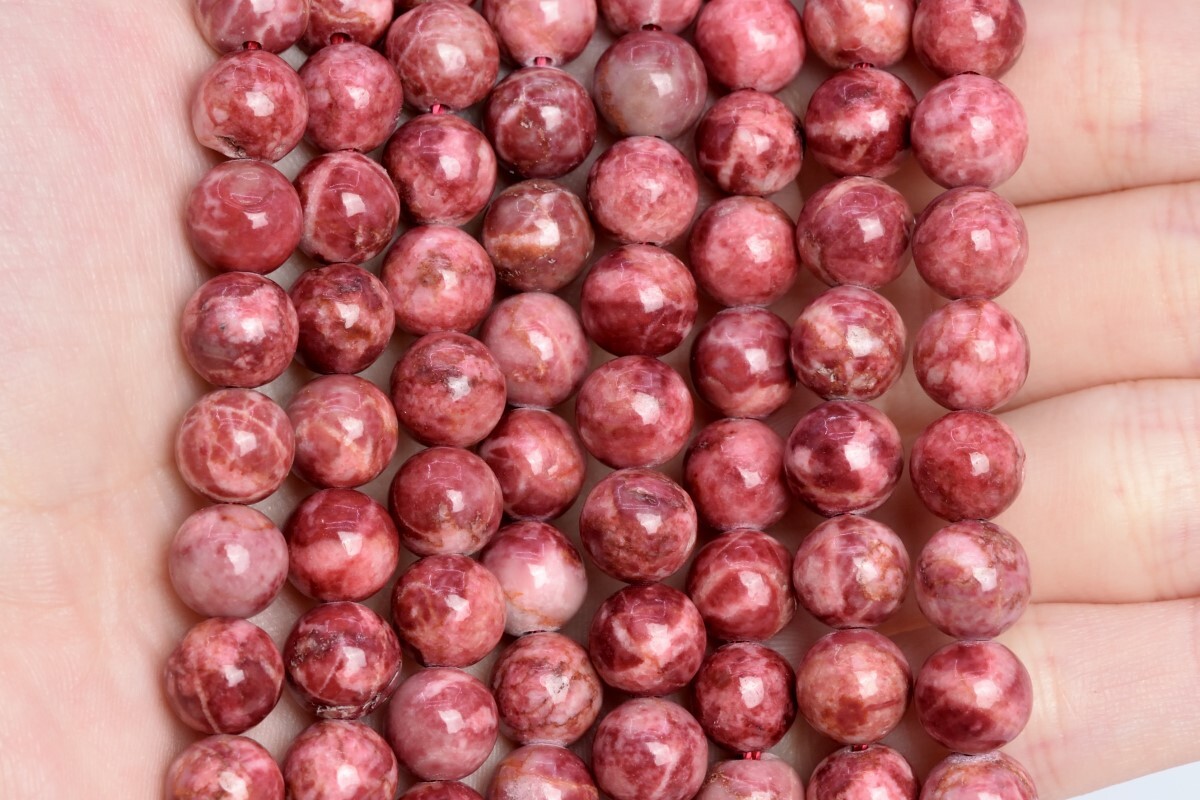 Brick Pink Magnesite Turquoise AAA Round Gemstone Loose Beads 6/8-9/10/12MM