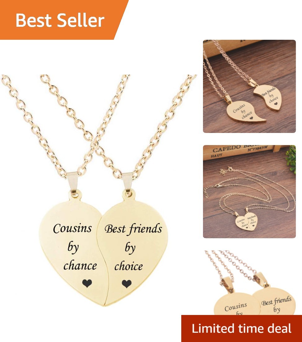 Matching Heart BFF Necklace Set – Friendship & Valentine’s Gift