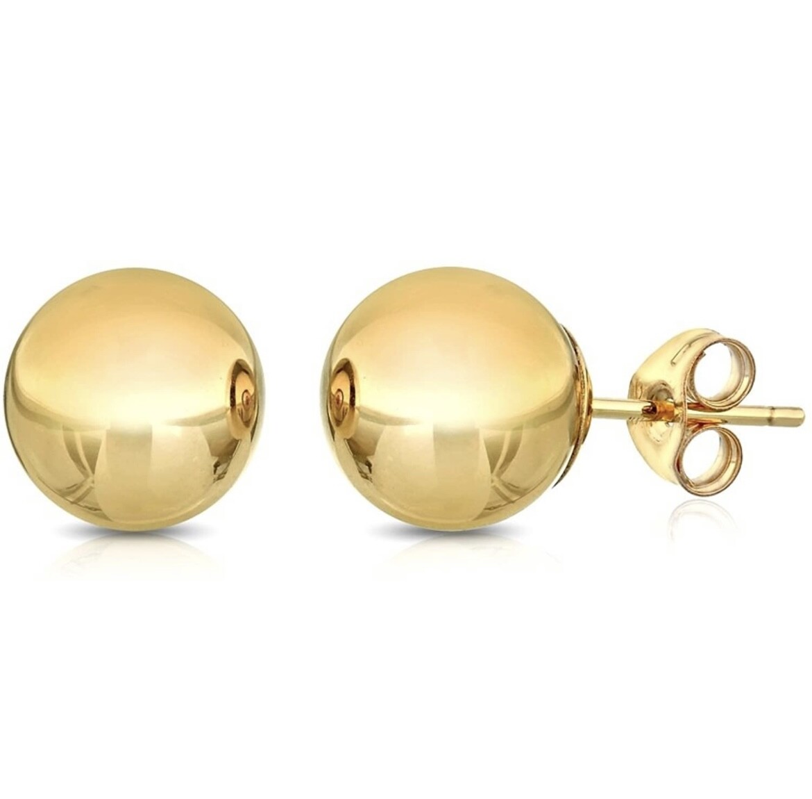 925 Sterling Silver Round Ball Stud Earrings High Polished 3PC Studs Set