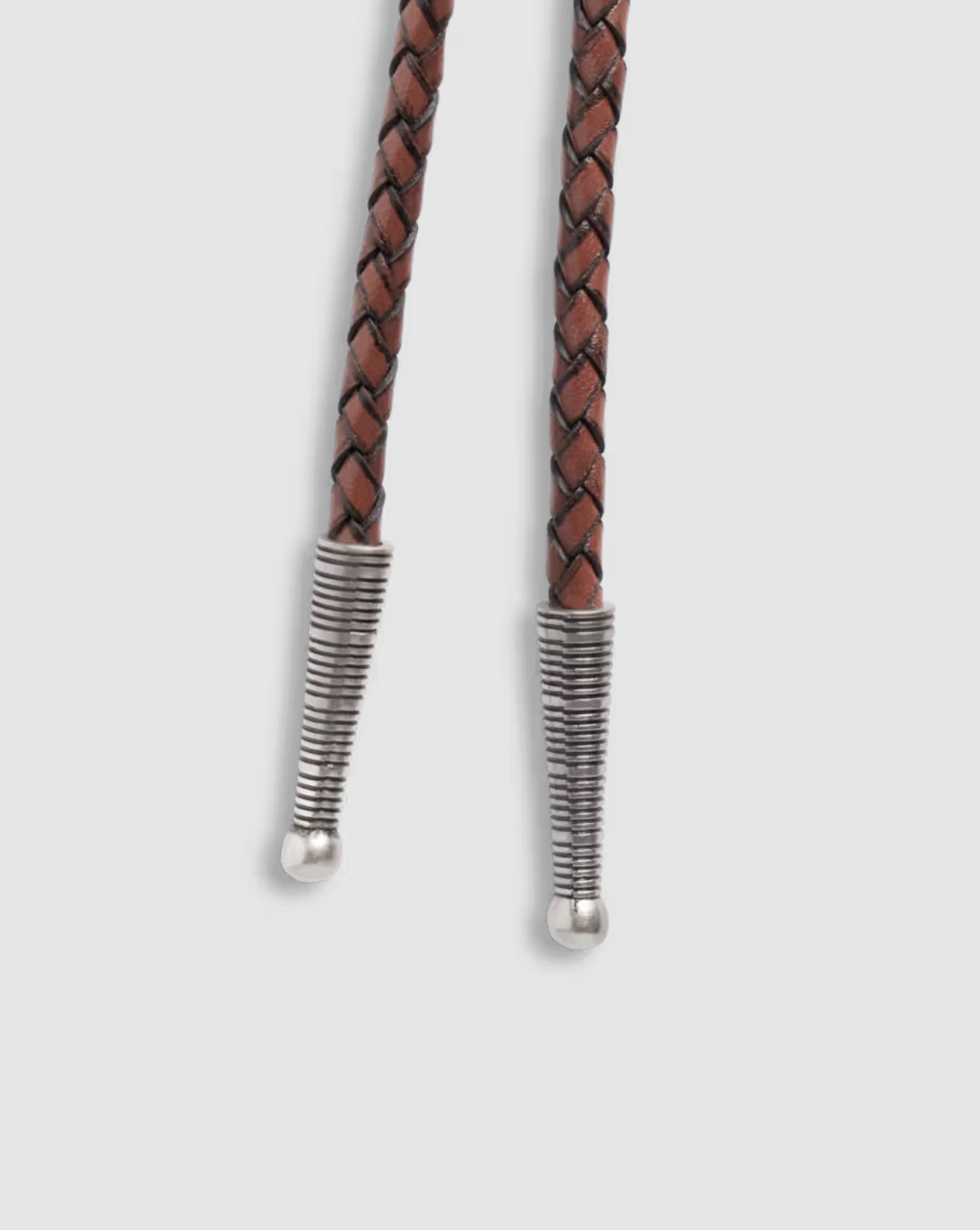 Iron Lamb Turquoise Drop Bolo Tie Handmade Leather Western Necklace Brown