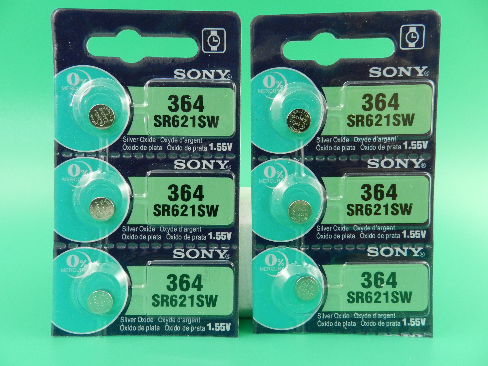 Sony 364 SR621SW Watch Battery- 6Pc