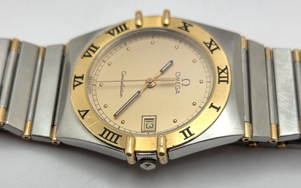 Omega Constellation 18k & Stainless Steel Ref 396.1080 Wristwatch 34mm case work