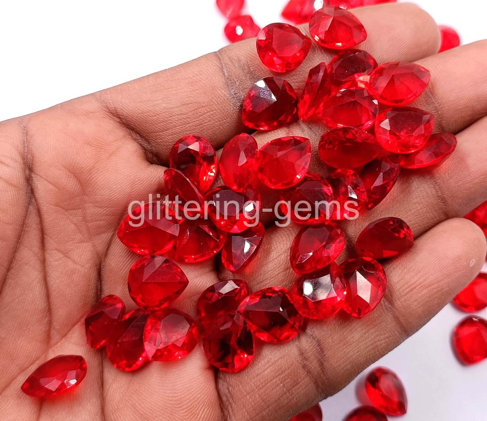 Pear Cut Natural Red Ruby Lot 12×10 mm Size IGL Certified Loose Gemstone M25