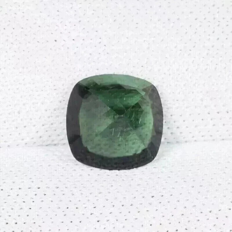 AAA 8.50 Ct Natural Vibrant Deep Green Sapphire Lankan Loose Cushion Gemstone