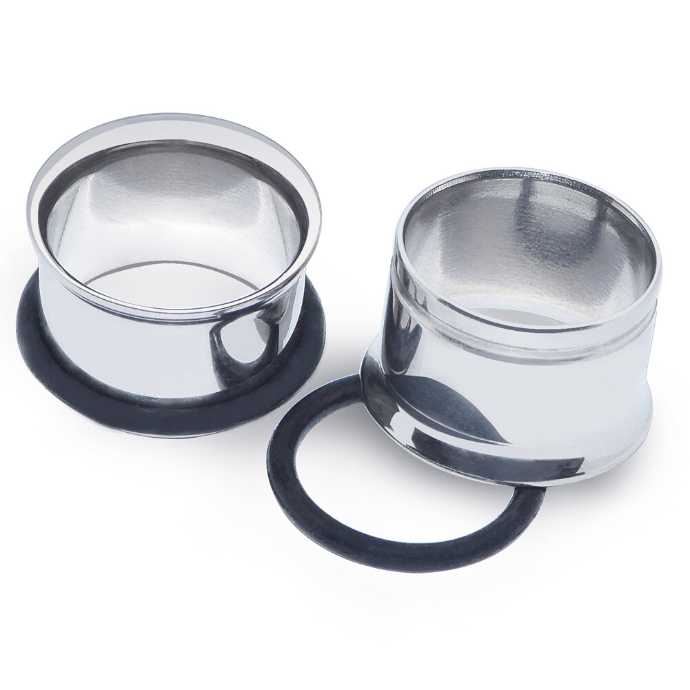 Single Flared Stainless Steel Ear Gauges Flesh Tunnels Plugs Piercing 8g-5/8″