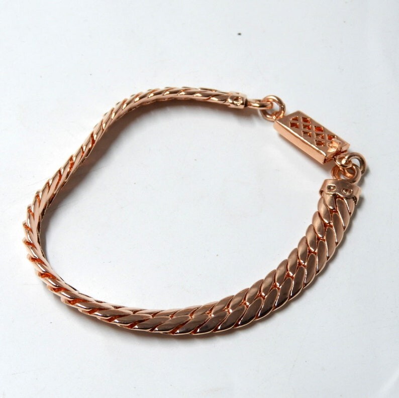 Pure Copper Snake Chain Bracelet Copper Arthritis Pain Relief Biker Bracelet
