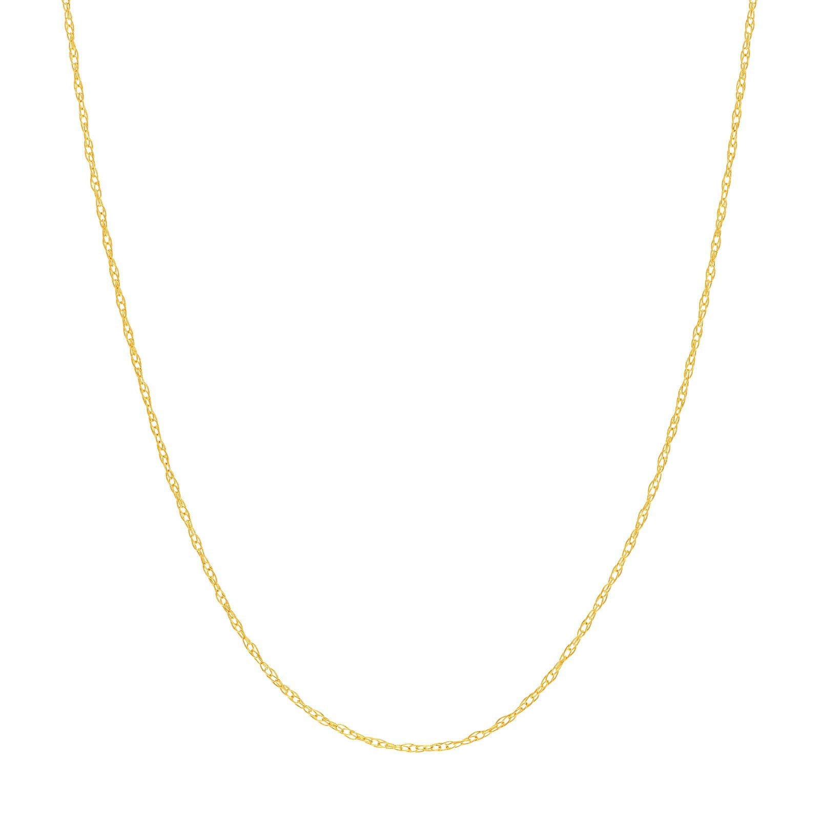 0.6mm Open Dainty Twisted Rope Chain Necklace Real Solid 14K Real Yellow Gold