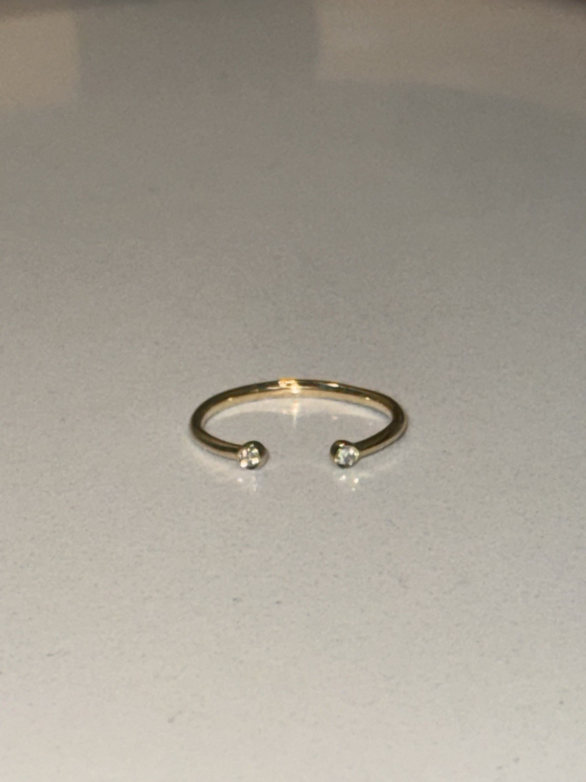 Mejuri – Diamonds Open Ring, 10k Gold, Natural Diamonds