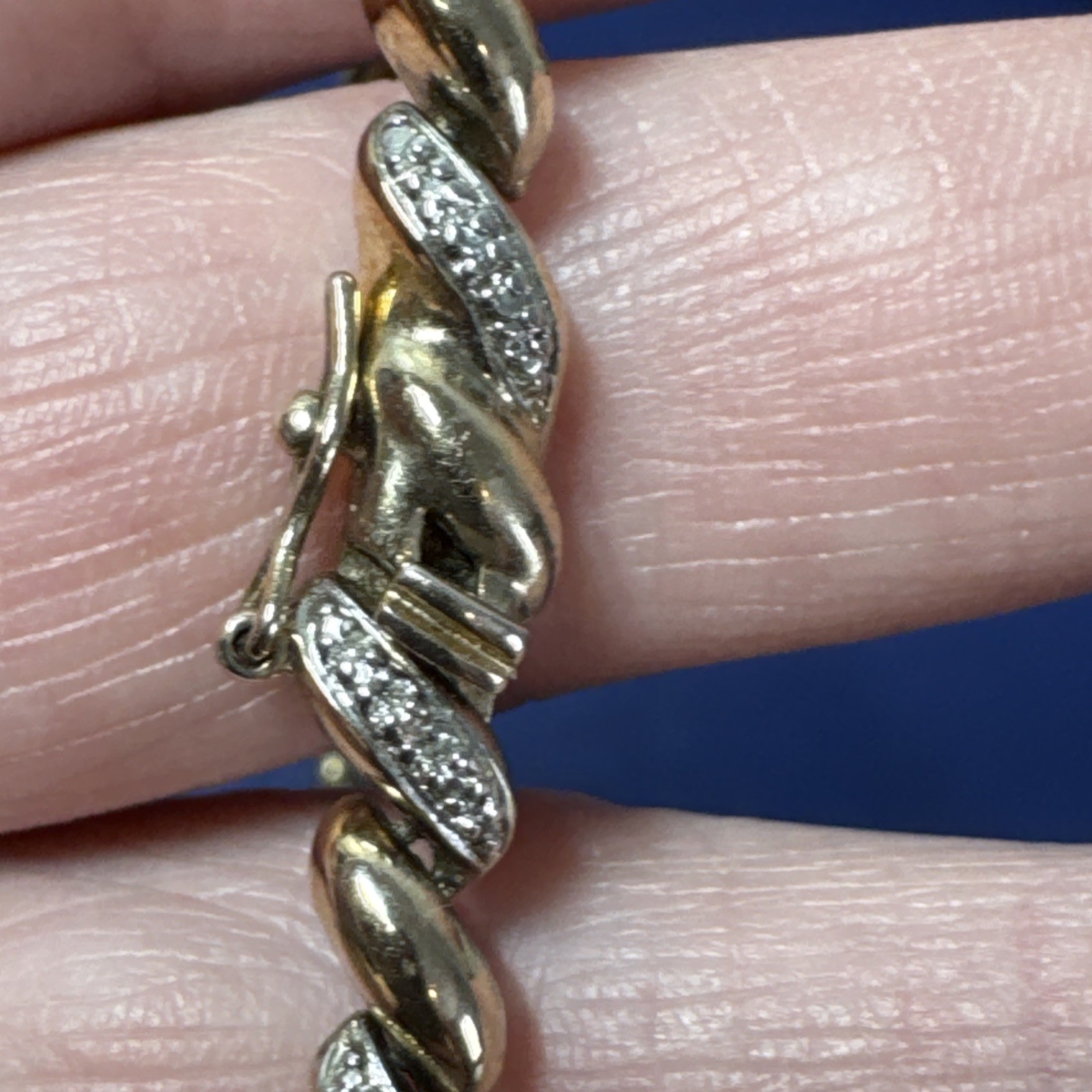 Braided Design Two-Tone w/ Gold Finish Sterling Silver Chain 17in 28.84 grams