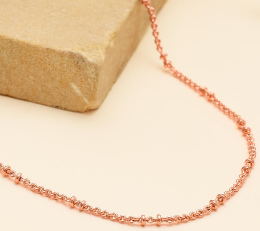 20 inch Pure Copper Beaded Link Chain Necklace, Healing Copper Jewelry Spiritual