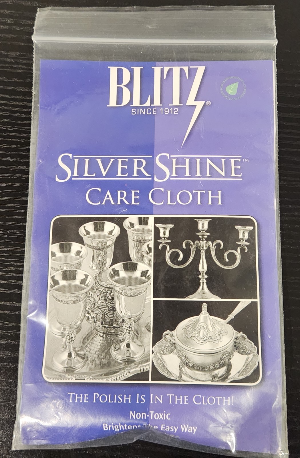Blitz Silver Care Silver Polishing Cloth Non-Toxic Made in the USA