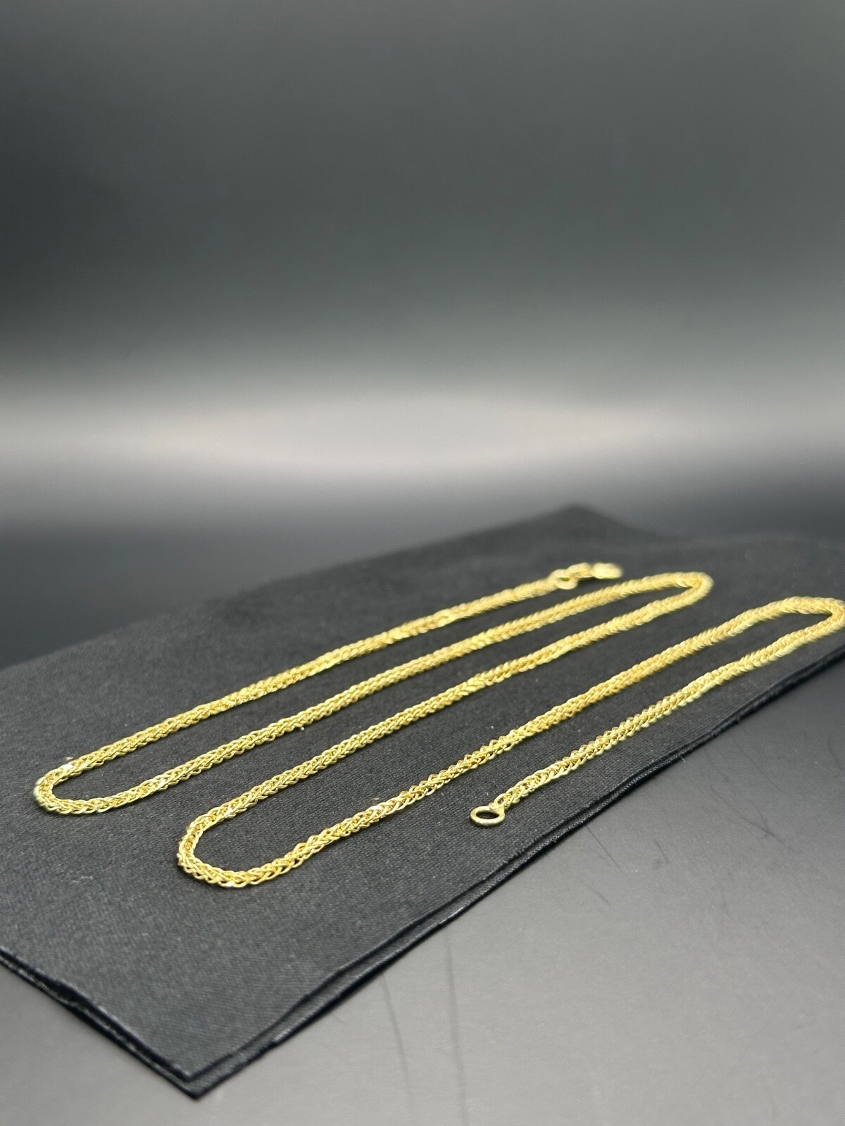 14K Yellow Gold Spiga Wheat Chain Necklace 22” 2.0mm 585 Hallmark Genuine Gold