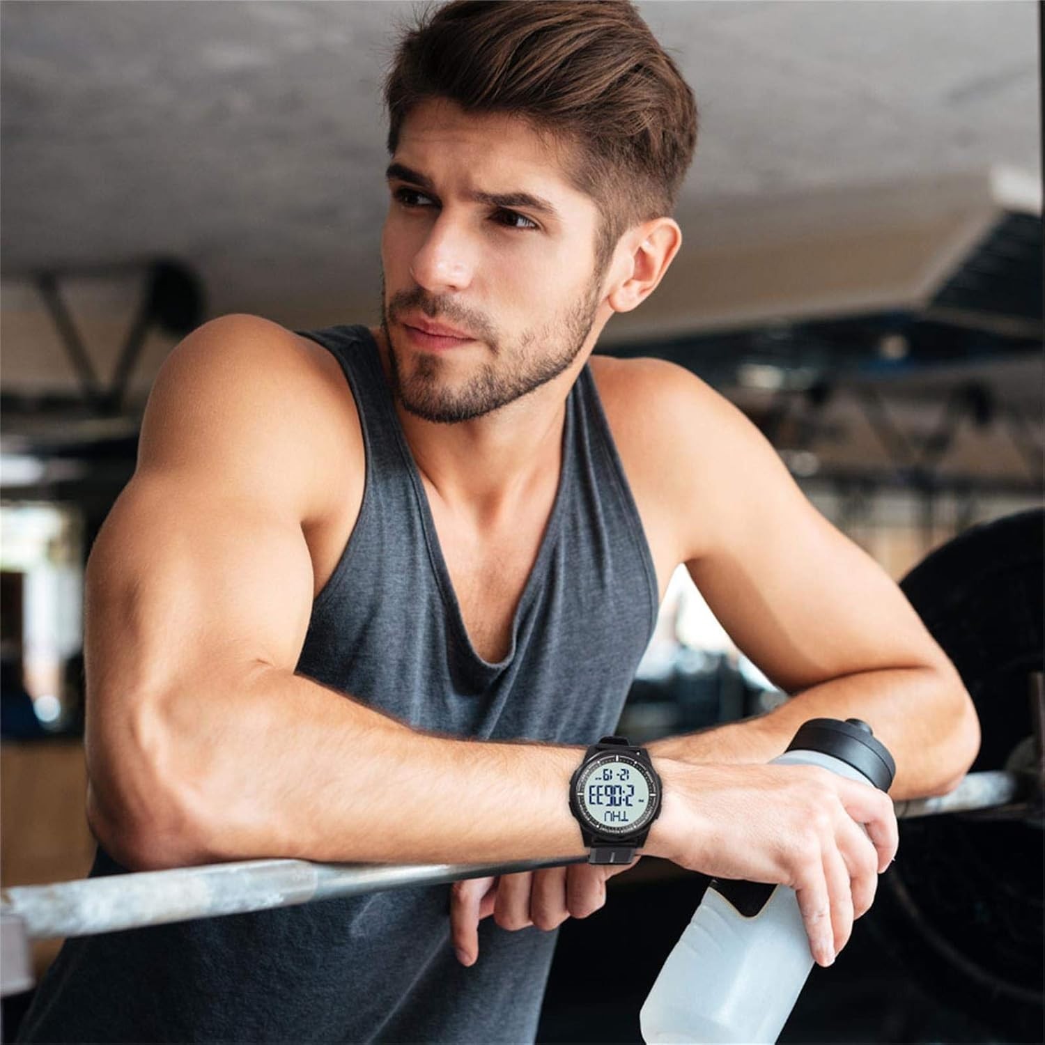 Digital Watch Waterproof with Stopwatch Alarm Countdown Dual Time for Men Women
