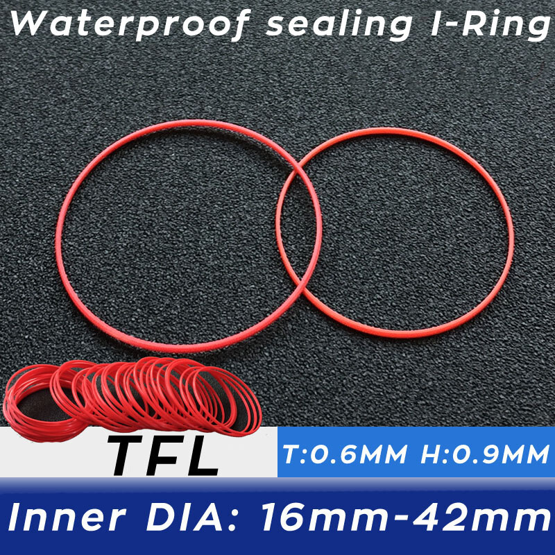 Red 0.6 0.9mm Watch Gasket Back Case Sealing Ring Water-proof I-Ring 16 to 42mm